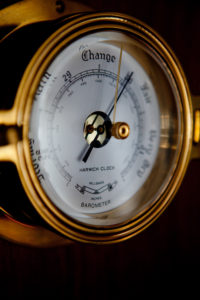 Weather barometer onboard.