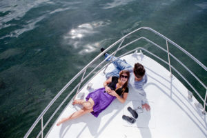 Relaxing on the upper deck of Million Dollar Cruise